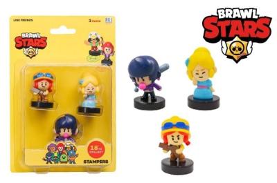 Штампики Brawl Stars, 3 шт. в блистере, Пайпер, Джесси и Биби, 1/24 Штампики Brawl Stars, 3 шт. в блистере, Пайпер, Джесси и Биби, 1/24