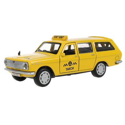 Машина Технопарк металл, свет, звук, Газ-2402 Волга такси, 12 см, открываются двери и багажник