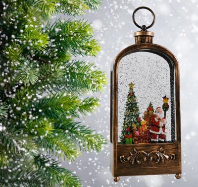 Фонарь LED AZ2022-121 с новогодней композицией музыкальный