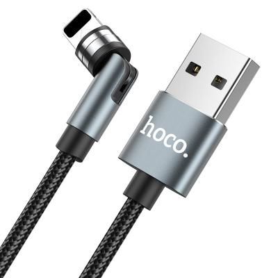 Кабель Hoco U94 USB на Lightning магнитный поворотный, черный