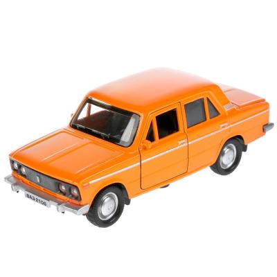 Машина Технопарк металл, Ваз-2106 Жигули, 12 см, оранжевый, 2106-12-OG 299340