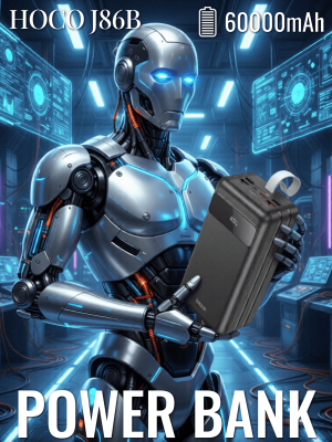 Мощная зарядная станция Hoco J86B 60000 mah черный Мощная зарядная станция Hoco J86B 60000 mah черный