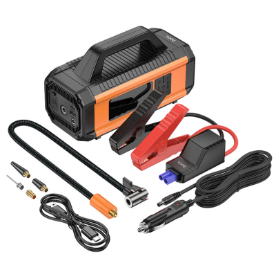 Портативный аккумулятор QS4 с пусковым устройством и насосом для авто 
