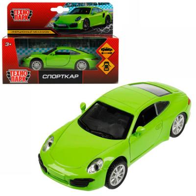 Автомобиль металлический инерционный Технопарк Спорткар 12 см, зеленый, 1609C150-R