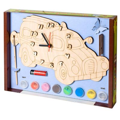 Набор для творчества Нескучные игры Часы с циферблатом Машинка с красками
