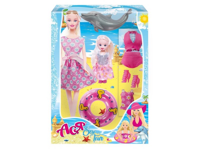 Набор ToysLab Кукла Ася Морское приключение, с мини куклой