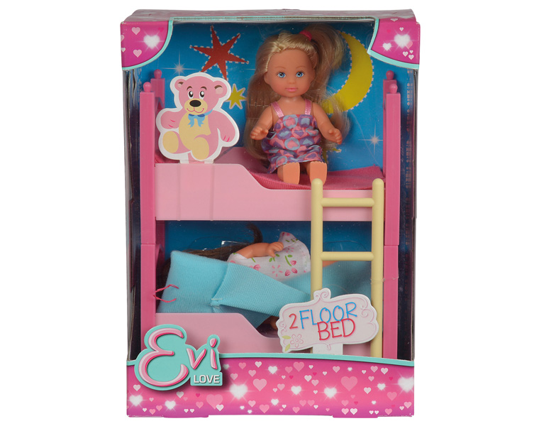 Кукла Еви с кроваткой 12 см