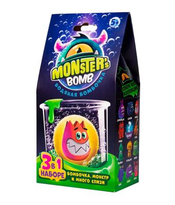 Набор для опытов Slime Monster's bomb, Водяная бомбочка, 3 в 1