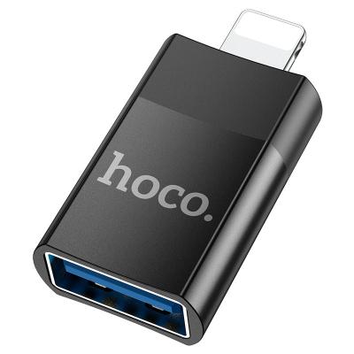 Адаптер Hoco UA17 для Lightning на USB, черный