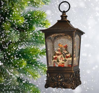 Фонарь LED AZ2024-464 с новогодней композицией музыкальный WDL-22005A