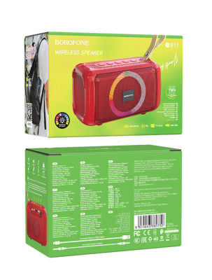 Колонка блютуз Borofone BR17 красный