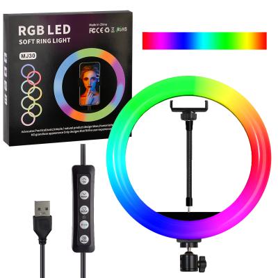 Селфи кольцо 30 см 12" RGB MJ30