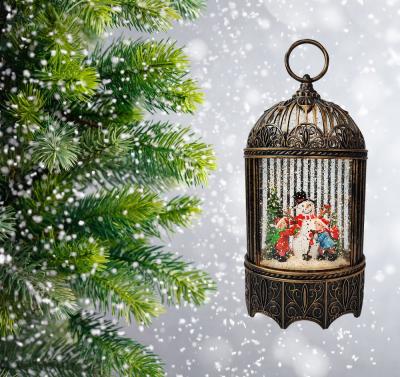 Фонарь LED AZ2022-125 с новогодней композицией музыкальный