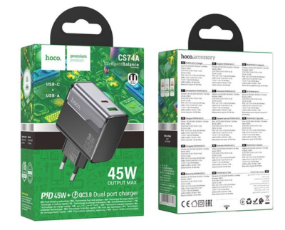 Мощный зарядный блок Hoco CS74A PD45W черный