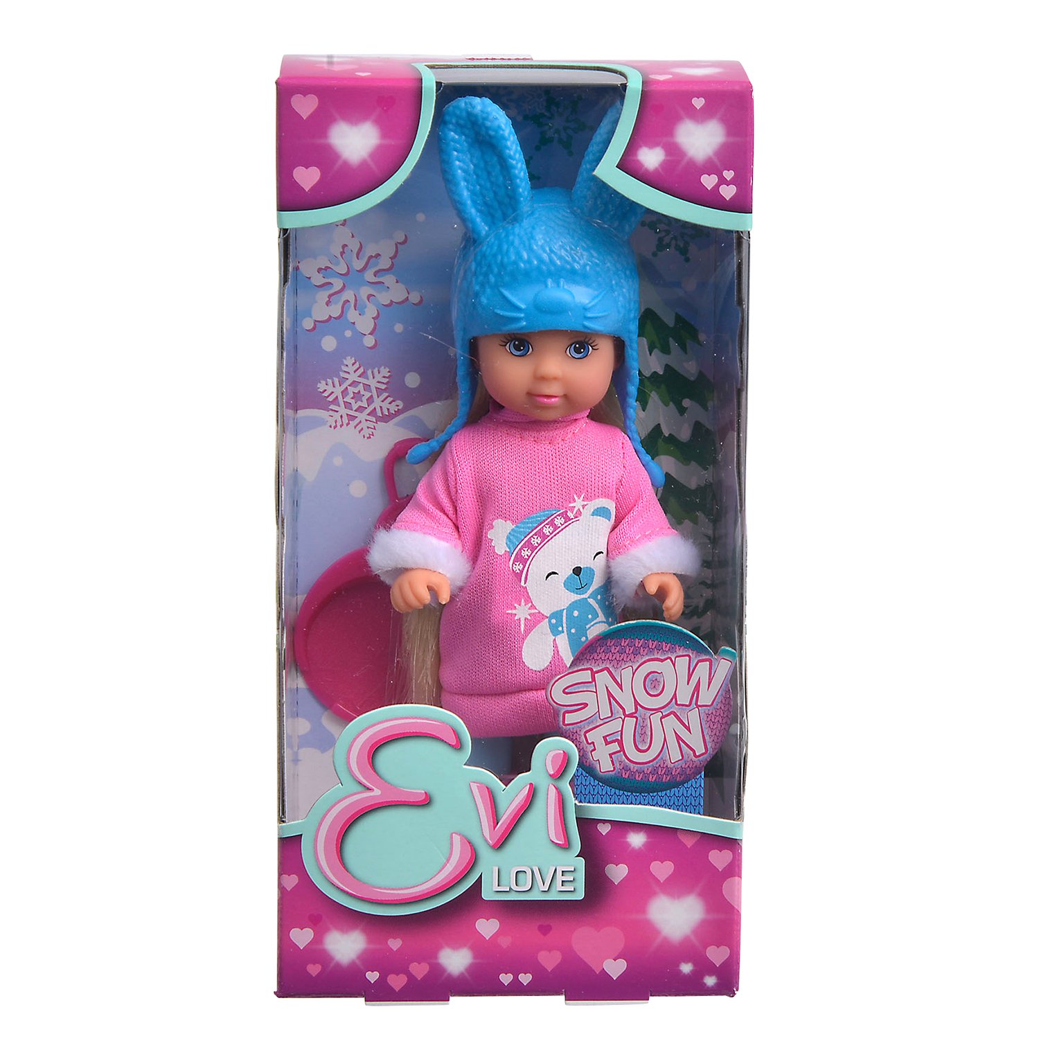 Кукла детская Simba Evi 12 см в зимнем платье с аксессуарами