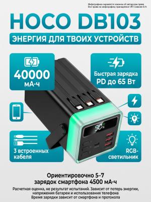 Внешний аккумулятор HOCO DB103 40000 мА·ч 65W черный