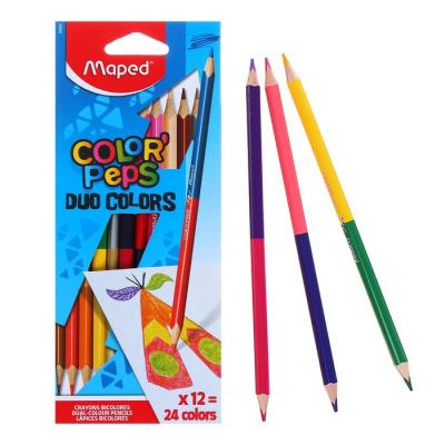 Карандаши цветные Maped Color'Peps Duo colors двусторонние, 12 штук 24 цвета