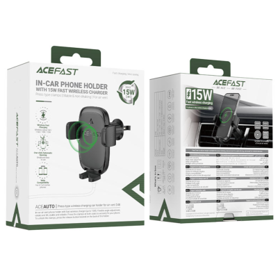Держатель для телефона с беспроводной зарядкой Acefast D48