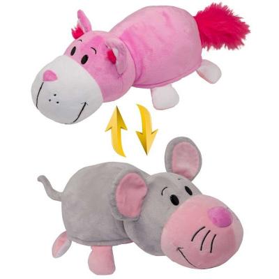 Игрушка-вывернушка 1Toy 2 в 1, Розовый кот-Мышка 35 см