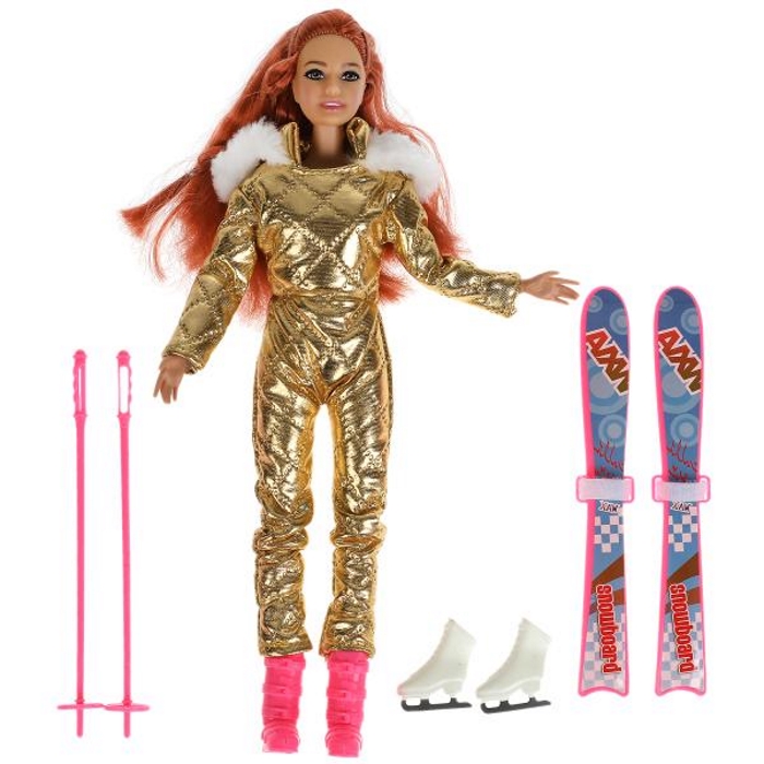 Кукла София спортсменка 29 см, руки и ноги сгибаются, в комплекте аксессуары Карапуз