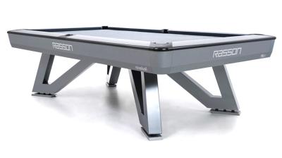 Стол / пул "Rasson Wolf" 9 ф (серый, сланец 25 мм) в комплекте с плитой, аксессуары + сукно