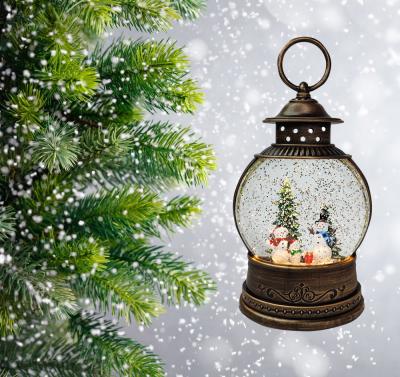 Фонарь LED AZ2021-506 с новогодней композицией музыкальный