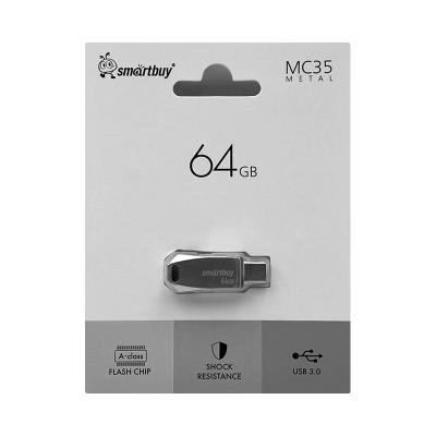 USB-накопитель Smartbuy MC35 Metal Dual Type-C/Type-A USB 3.0 64GB