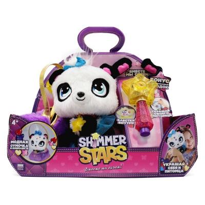 Плюшевая игрушка Shimmer Stars Панда с сумочкой, 20 см