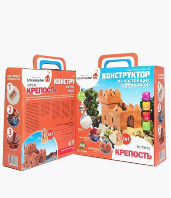 Детские конструктор из настоящих кирпичиков Крепость 119 деталей* Детские конструктор из настоящих кирпичиков Крепость 119 деталей*