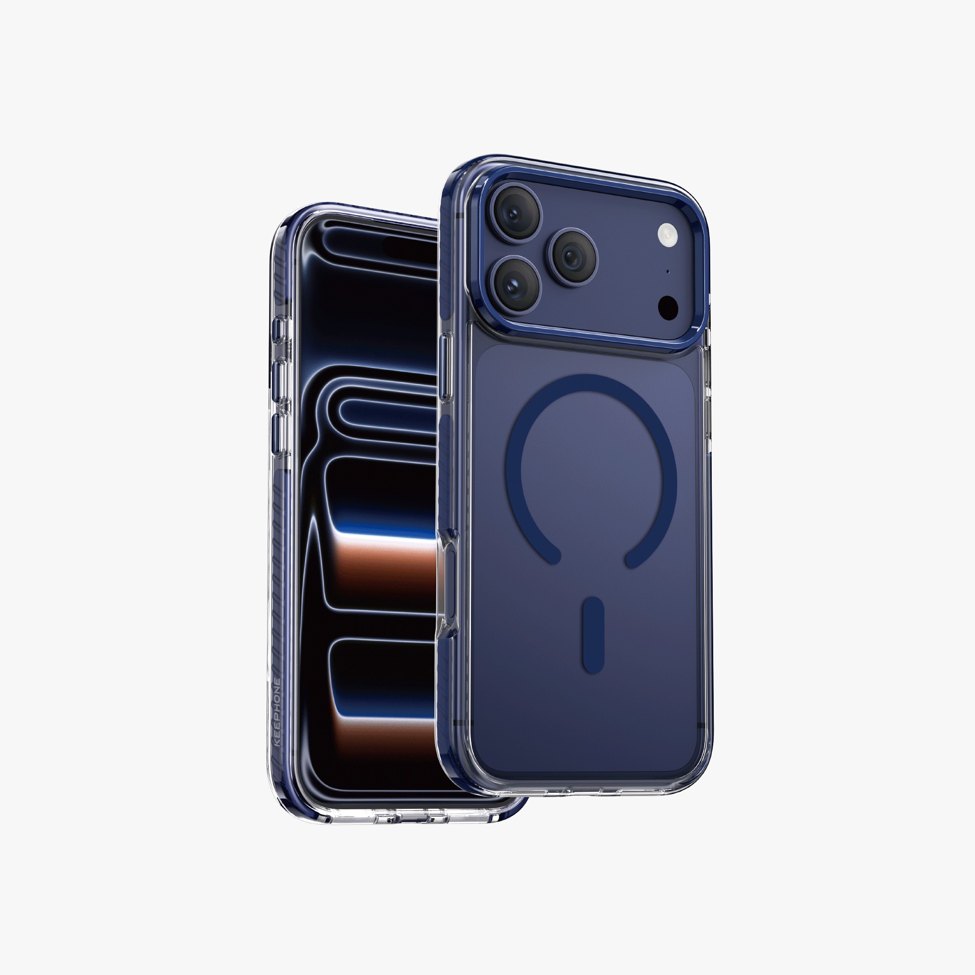 Чехол накладка 17 Pro Max KEEPHONE SHOCKSTAR Magsafe темно-синий*