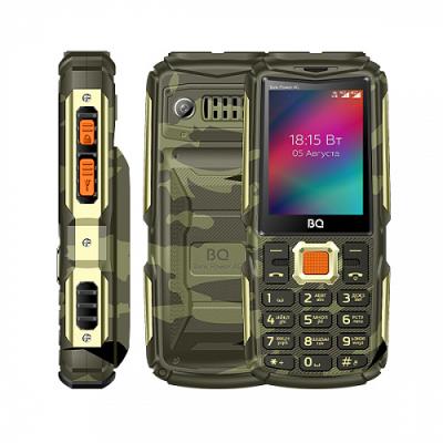 Телефон BQ 2410L Tank Power 4G камуфляж+золото