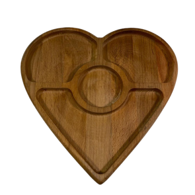 Менажница деревянная бук Сердце 29 см