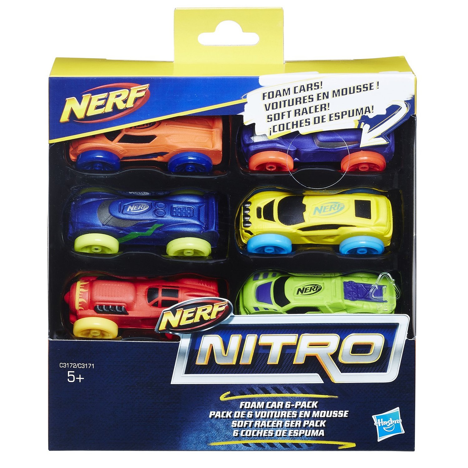 Машинки Nerf Нитро 6 штук
