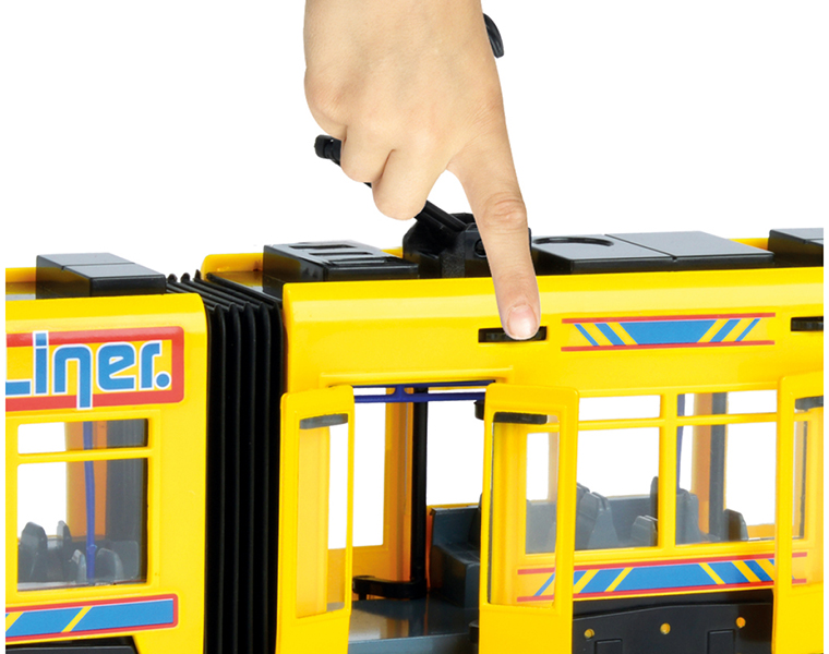 Машинка Dickie toys Городской трамвай 46 см желтый