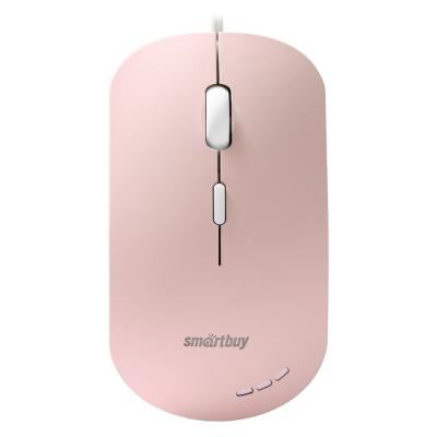 Мышь проводная беззвучная с подсветкой Smartbuy SBM-288-P розовая
