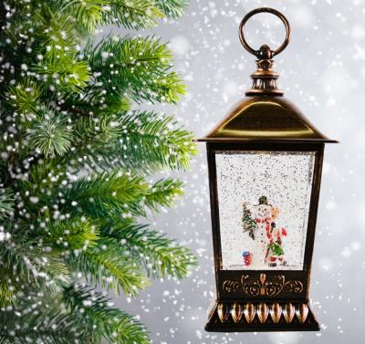 Фонарь LED AZ2022-133 с новогодней композицией музыкальный