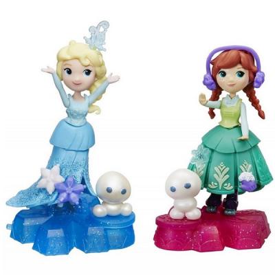 Кукла мини Disney Frozen Холодное Сердце Эльза на движущейся платформе-снежинке