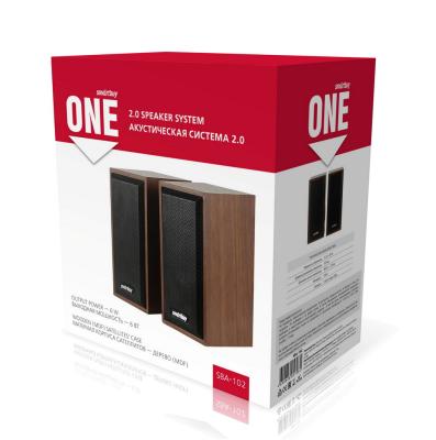 Акустическая система 2.0 SmartBuy ONE, дерево, 6 Вт, питание от USB, коричневая Акустическая система 2.0 SmartBuy ONE, дерево, 6 Вт, питание от USB, коричневая