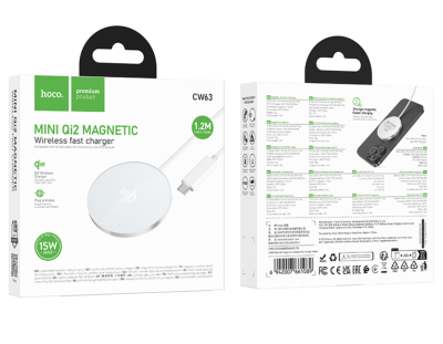 Беспроводная скоростная зарядка Hoco CW63 QI2 белый