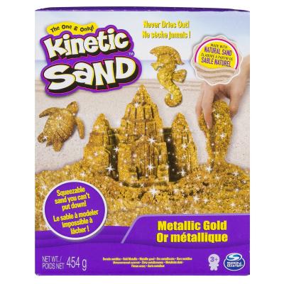 Кинетический песок для лепки Kinetic Sand цвета металлик