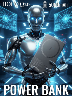 Внешний легкий аккумулятор MagSafe hoco 5000 Q26 Magsafe черный