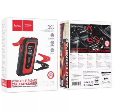 Пусковое устройство для авто + повербанк QS3 10000mAh Hoco черный