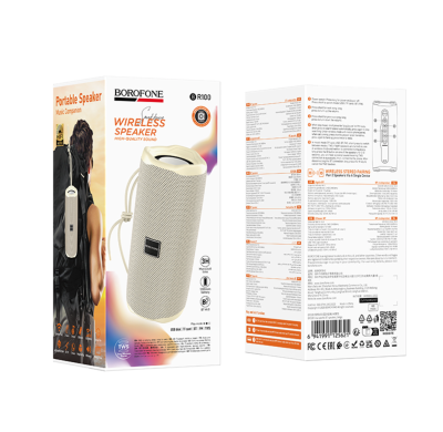 Колонка блютуз Borofone BR100 молочный
