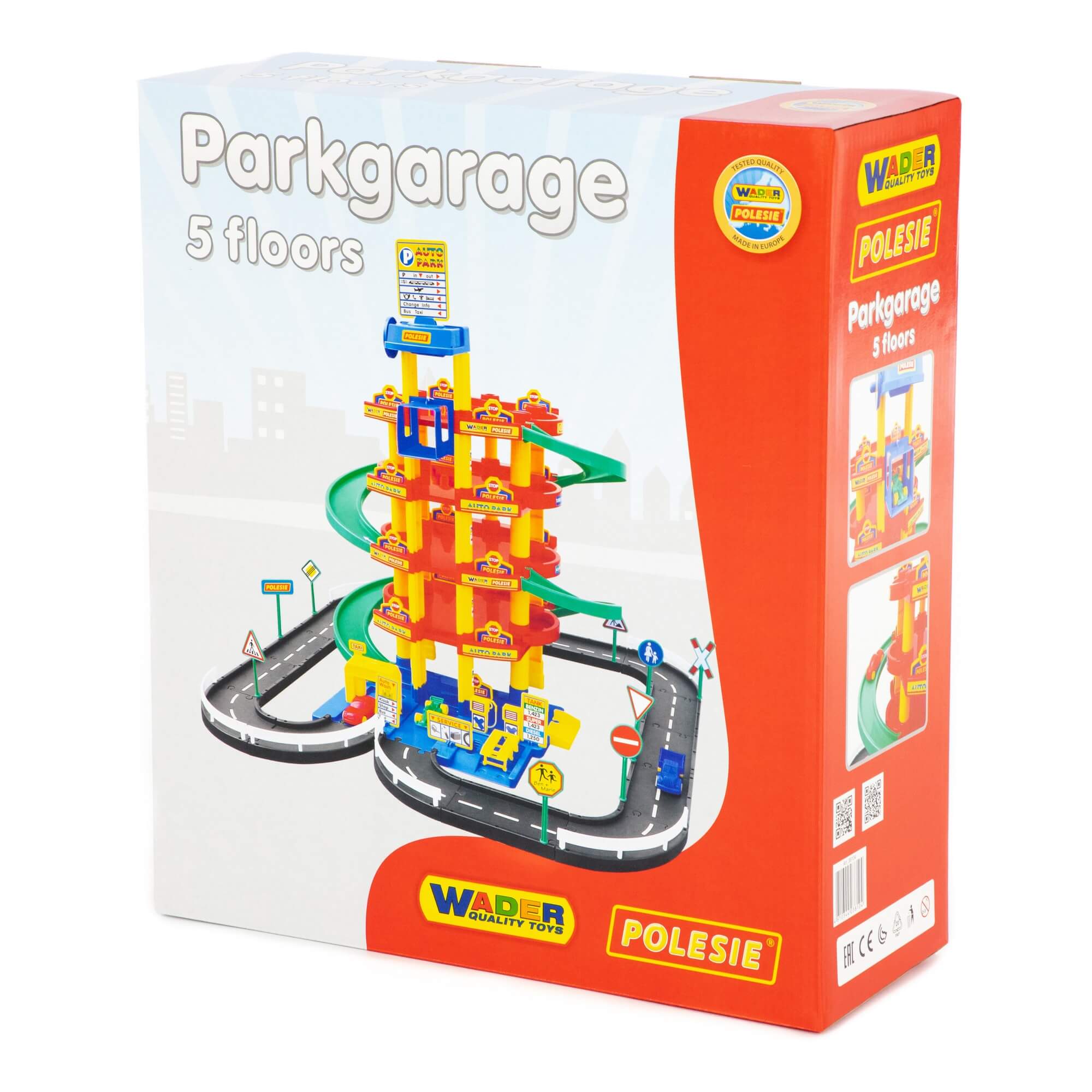 Игрушка Полесье Паркинг 5-уровневый с дорогой и автомобилями
