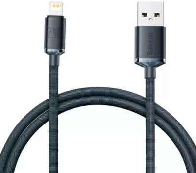 Кабель Baseus Crystal Shine Series Fast Charging CAJY000001 USB - Lightning 1,2 м, синий