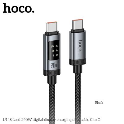 Кабель Type-C на Type-C Hoco U148 Lord 240W 1.2м черный