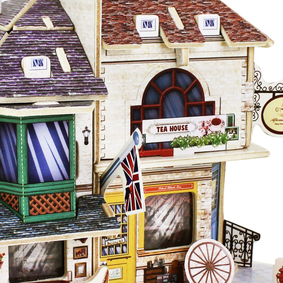 Деревянные 3D пазлы Rolife Британский чайный дом 46 деталей