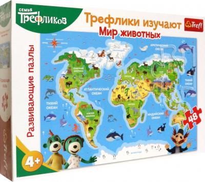 Пазл Trefl Education Трефлики изучают Мир Животных, 48 злементов