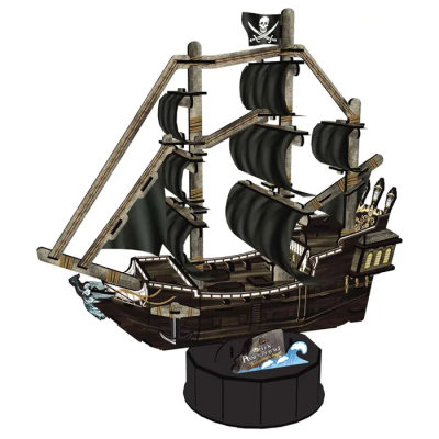 3D пазл CubicFun Корабль Месть королевы Анны, 100 деталей, T4035h