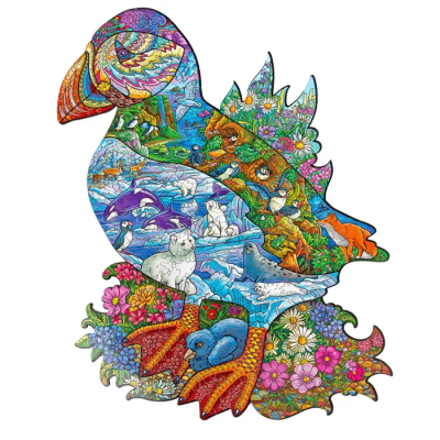 Фигурный деревянный пазл KiddieArt Морской тупик 170 деталей, W21006